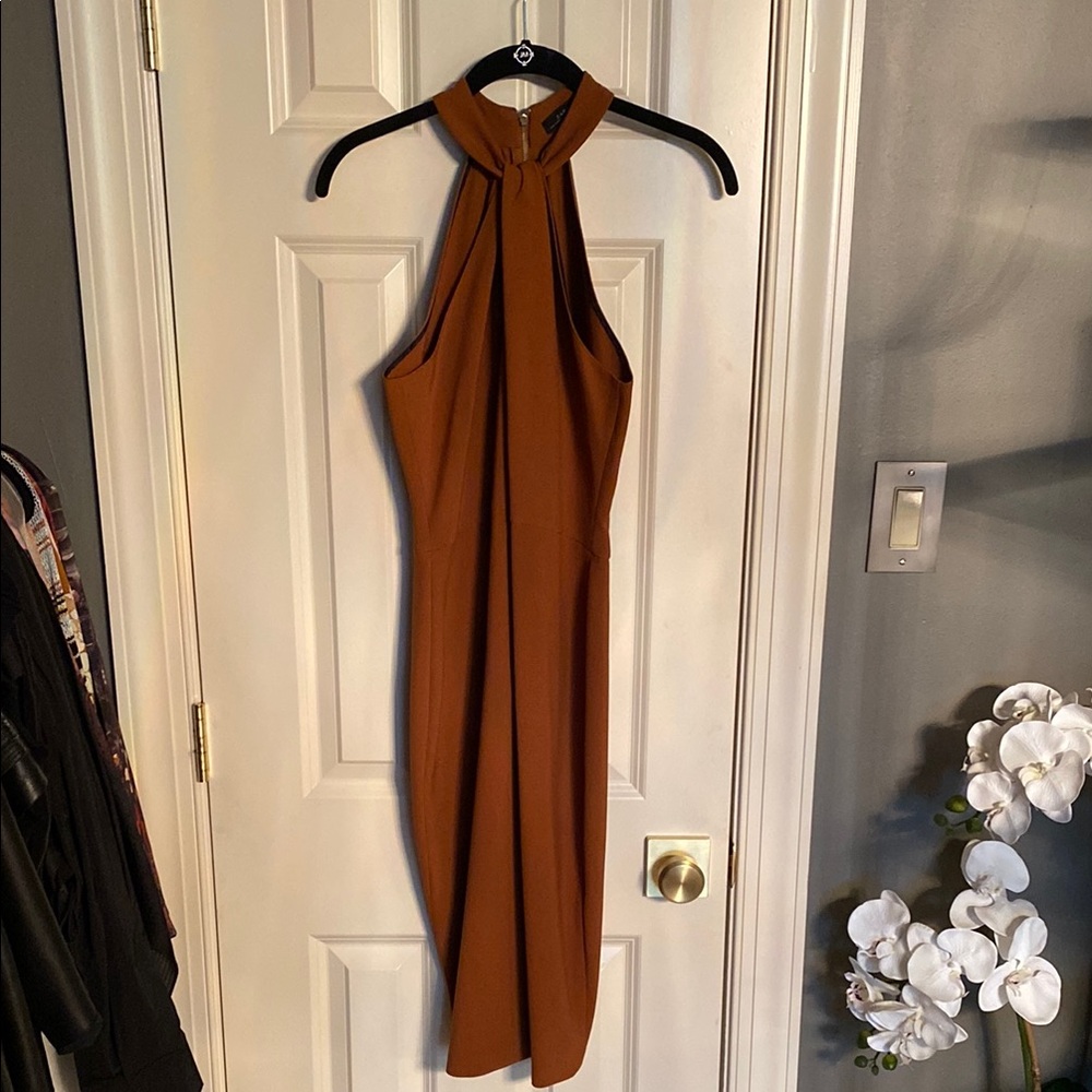 Zara Brown Midi Dress